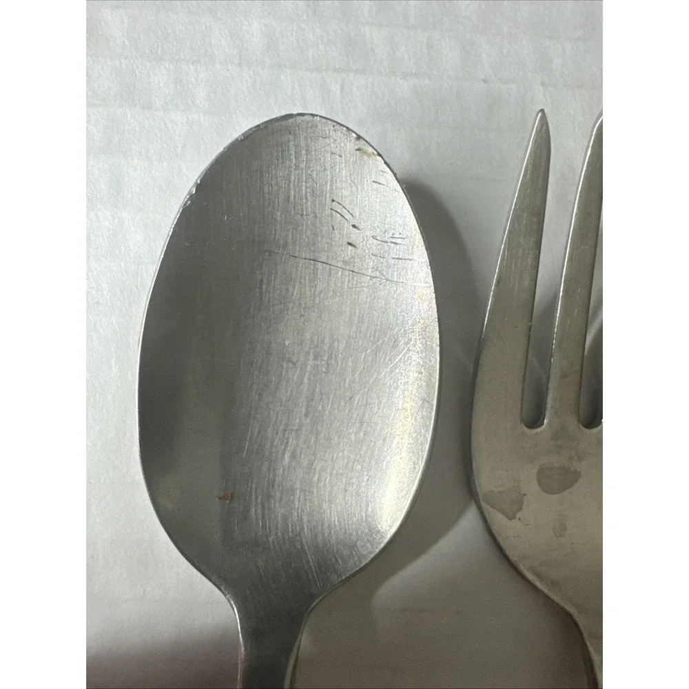 Sears WOOD DALE Stainless Floral Flatware Teaspoon‎ Salad, Dinner Fork, Knife